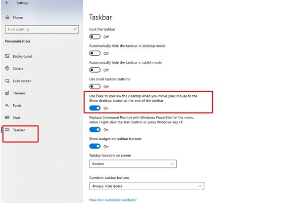 [BUG FIX] The computer lost the Show Desktop button on the Taskbar Picture 4